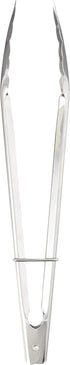 Chef Craft Set of 2 Stainless Steel Clam Shell Food Service Tongs, 9" & 12", Dishwasher Safe, Silver