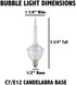 Novelty Lights Traditional Bubble Light Set, 6 Feet, 7 Bulbs Red/Yellow Liquid with Multicolor Bases