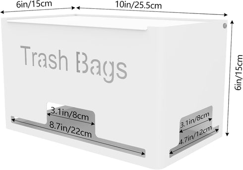 Countertop, STWWO Large Trash Bag Holder Dispenser, Metal Garbage Bag Dispenser Roll Holder, Kitchen Trash Storage