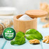 karmiero 360 Countertop 6OZ Salt Cellar, Bamboo Salt Container with Lid, Solid Salt Box Holder with Swivel Lid
