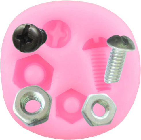 Mujiang Hand Tools Silicone Molds, Construction Tools Fondant Mold Set of 4 for Cake Decorating and Cupcake Toppers