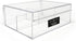 Isaac Jacobs Multi-Sectional Tray Organizer with Lid (6.7" L x 8.6" W x 3.4" H), 3-Compartment Storage for Makeup,