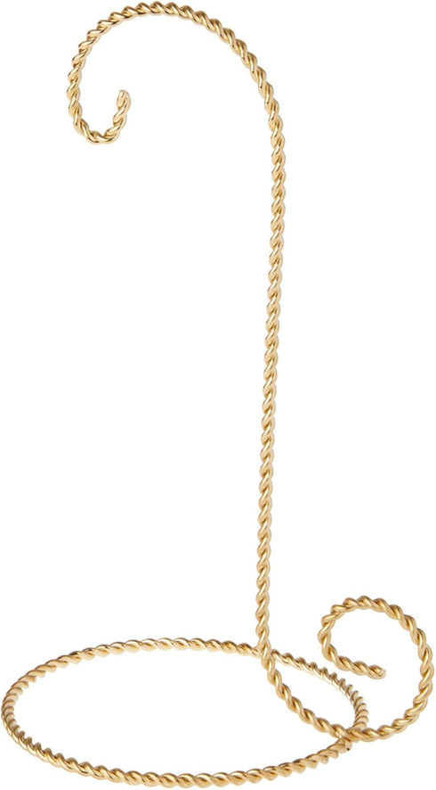 Bard's Twisted Gold-toned Ornament Stand - 8" H x 4" W x 4.5" D, Pack of 2