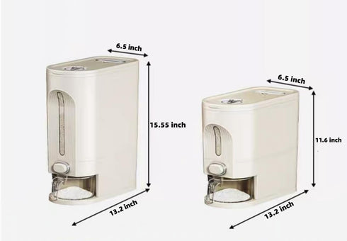 25 Lbs IEEK Rice Dispenser, Large Cereal Dry Food Storage Containers with Measuring Cup and Lid,Moisture Proof Airtight