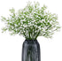 Olrla White Babys Breath Artificial Flowers - 10 Pcs Long Stem Fake Gypsophila for Wedding Bouquets and Home Decoration
