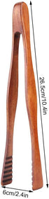 Wooden Tong, Vintage Wood Toaster Tongs BBQ Meat Clip Buffet Food Tongs Bread Steak Kitchen Clamp Serving Tool Kitchen Utensil For Cooking & Holding Toast Bacon Muffin Fruits Bread, 10.4Inch by AUNMAS