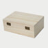 Zhou Pine Wood Storage Box - Natural DIY Accessories Set with Hinged Lid, Perfect for Art Lovers and Family Collections