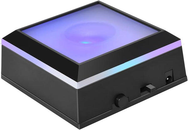 IFOLAINA Multicolor LED Light Base Show Stand, Square Display Plate, 9 Lighting Modes for 3D Crystal Art