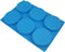 6-Cavity Large Silicone Cake Molds - Non-Stick Round Disc Mousse Cake Pan, French Dessert, Candy, Soap (Blue)