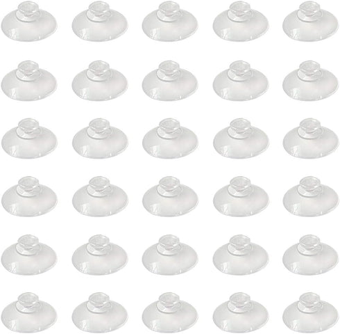30 Pieces Mini Suction Cups, 20mm Clear PVC Plastic Sucker Pads for Festival Decoration, Wall Glass Home Car