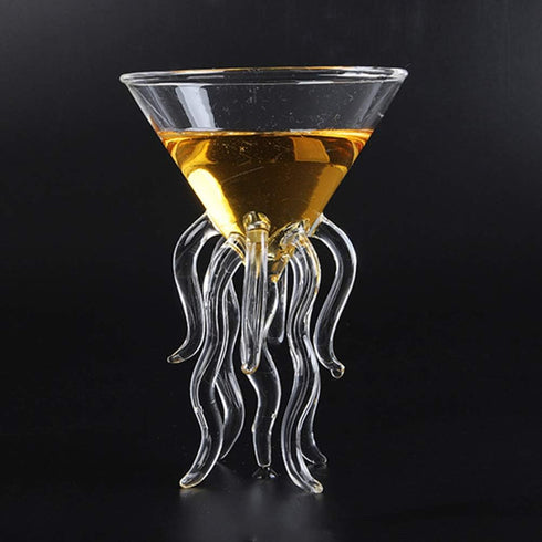 Octopus Martini Glass Creative Cocktail Drinkware Goblet Tools (2 Transparent)
