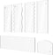 Cake Scraper 6 Pieces Clear Acrylic Icing Smoother Decorating Comb Set, Kitchen Baking Tool for Cakes