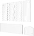 Cake Scraper 6 Pieces Clear Acrylic Icing Smoother Decorating Comb Set, Kitchen Baking Tool for Cakes