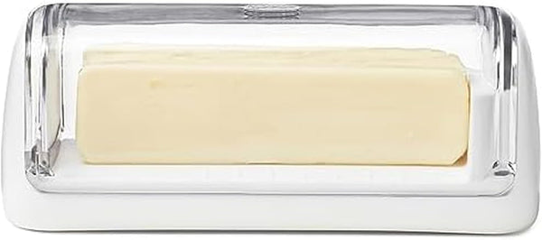 Chefn Slice'n Store Butter Dish with Built-In Slicer Lid Fits Long &