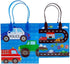 Tiny Mills Cars Fire Trucks Transportation Party Favor Bags, Pack of 12 Treat Bags with Handles for Toddler Birthday