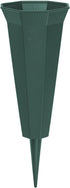 FloraCraft Affinity Green Plastic Cemetery Vase with Permanent Spike, 4.4 inch x 12.75 inch