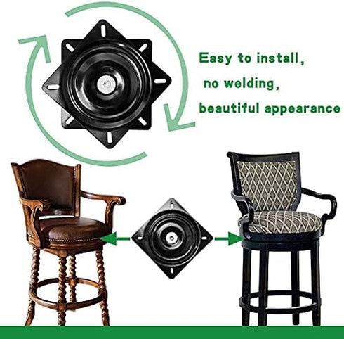 MySit 8" Heavy Duty Swivel Plate Mechanism for Recliner Chair & Bar Stool Replacement