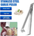 Fish Bone Tweezers Set, Stainless Steel Garlic Peeler Tool, Peeling Clip for Cooking Vegetables