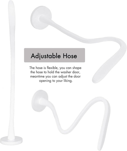 Spidfee Front Load Washer Door Prop - Magnetic Flexible Washer and Dryer Door Support to Keep Door Open and Dry (White)