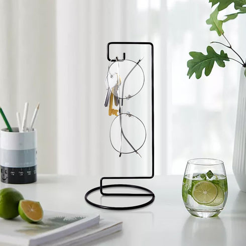 Black Iron Ornament Display Stand, Hanging Flower Pot Rack Holder for Glass Globe Air Plant Terrarium
