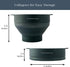 The Silicone Kitchen Collapsible Microwave Popcorn Maker Bowl, Non-Toxic, Dishwasher Safe, Dark Blue.