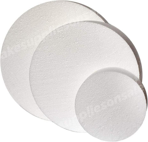 10" Round Cake Dummy, 6" High Foam Polystyrene Circle Dummy for Wedding Birthday Cakes and Crafting
