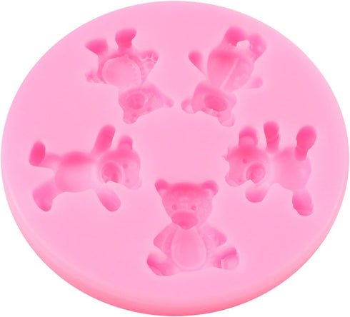 Bear Silicone Fondant Molds for Cake Decoration, Chocolate Candy Molds