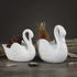White Ceramic Swan Flowerpot, Medium Temperature Porcelain, Succulent Flowerpot, Pack of 2, Candle Holder