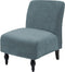TOPYUMH Velvet Armless Accent Chair Covers Luxury Thick Velvet Chair Slipcovers, Removable Furniture