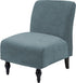 TOPYUMH Velvet Armless Accent Chair Covers Luxury Thick Velvet Chair Slipcovers, Removable Furniture
