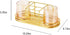 Toothbrush Holder with Cup Holder, Electric Toothbrush Toothpaste Holder, Stainless Steel Bathroom Stand (Gold)