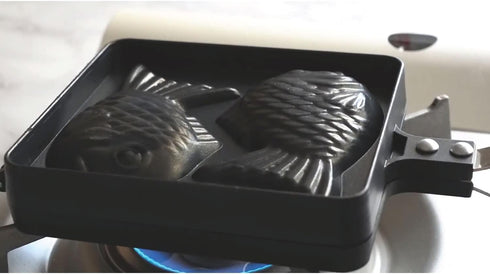 Taiyaki Japanese Fish-shaped Pancake Double Pan - Made in Korea