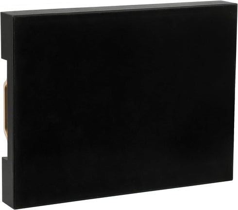 Countertop, 16.2 12.2 2 inches HofferRuffer Faux Leather Rectangle Serving Tray Decor Platter with Gold Metal Handles