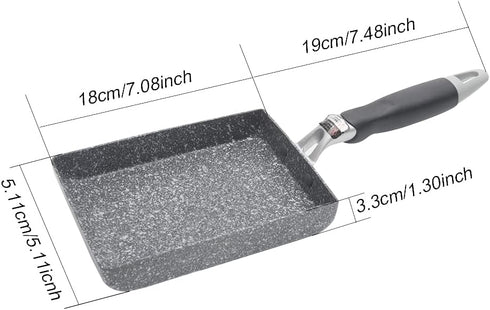 Tamagoyaki Omelette Pan, Japanese Square Nonstick Frying Pan for Eggs, Sandwiches, Pancakes