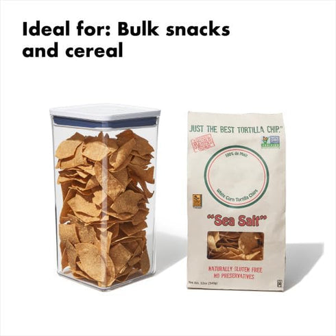 6.0 OXO Good Grips POP Container - Airtight Food Storage - Big Square Tall Qt Ideal for bulk snacks and cereal