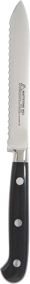 MATTSTONE HILL Serrated Utility Knife, 4.7" German Stainless Steel Kitchen Vegetable Paring Knife