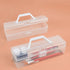 EXCEART 4pcs 12'' Plastic Storage Box Art & Craft Supply Organizer With Handle Craft Storage Box Small Storage Box For Art Craft And Cutlery, Translucent