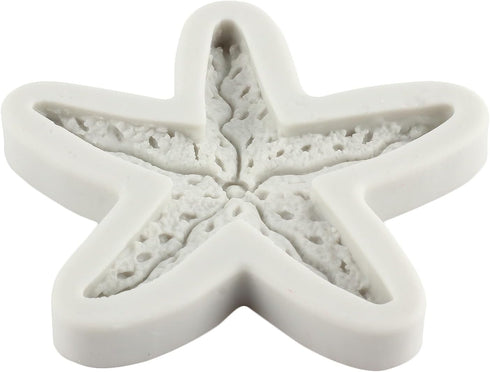 Starfish Silicone Fondant Mold, Marine Theme Cake Molds for Sugar Cake Decorating, Cupcake Topper
