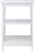 Nouva Side Table - Square Small End Table w/Storage Shelf, Tall Nightstand w/X-Design for Living Room Bedroom Office