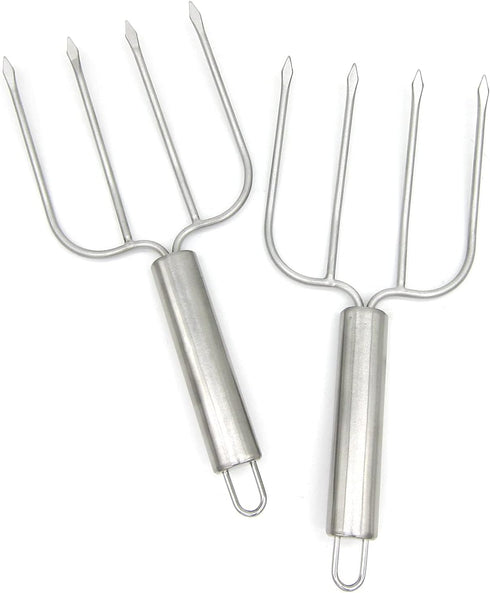 KAYCROWN Stainless Steel Turkey & Roast Lifters - Set of 2 Poultry Forks for Thanksgiving