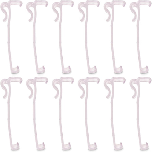 Amazing Drapery Hardware 3.25 Inch Clear Valance Clips, 12-Pack for Top Blind Brands & Window Shades