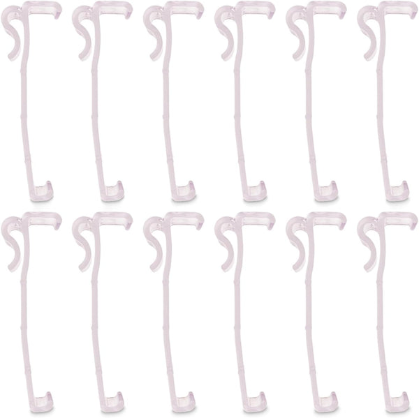 Amazing Drapery Hardware 3.25 Inch Clear Valance Clips, 12-Pack for Top Blind Brands & Window Shades