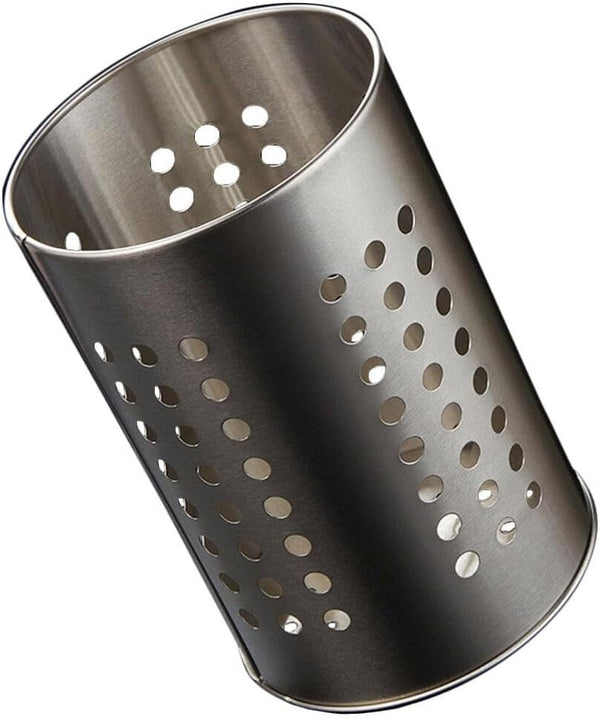 Stainless Steel Cutlery Bucket, Tabletop Utensil Holder for Kitchen, Chopstick Stand Case, Drain Rack Accessories