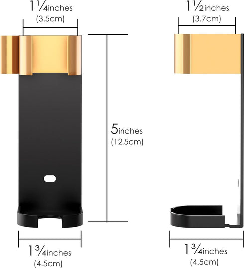 Linkidea 2 Pack Wall Mount Curling Iron Holder for Devices Under 1.38", Hair Styling Tool Storage Organizer