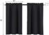 Easy Home 2 Panels Blackout Tier Curtain - Rod Pocket for Kitchen, Bathroom, Living Room, Light Blocking for Small