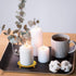 Decorative Iron Plate Candle Holder - Pedestal Stand for Taper Candles, Pillar Holder for Wedding Decor