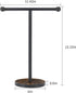 Hand Towel Holder Stand, Matte Black T-Shape Free Standing hand towel holder for bathroom with Heavy Base, Height 15” Wood Countertop Towel Holder for Bathroom Kitchen Countertop Vanity by YINMIT