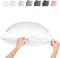 Zippered Pillowcases - Queen Size 30x20, 100% Viscose Derived from Bamboo, 2 PK, White, Cooling Pillow Cases