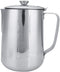 Stainless Steel Milk Frothing Pitcher with Lid for Latte Coffee Art, 1500ML, for Office Kitchen with Handle