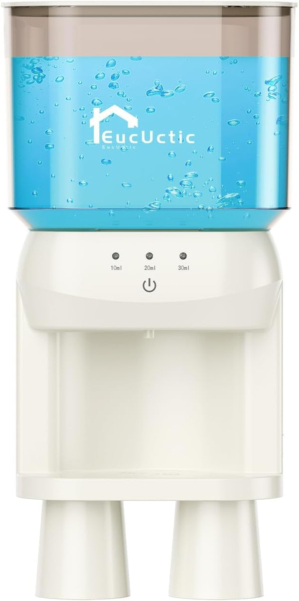EucUctic Mouthwash Dispenser for Bathroom - 20.29Fl Oz Bathroom Accessories 3 Adjustable Dispensers